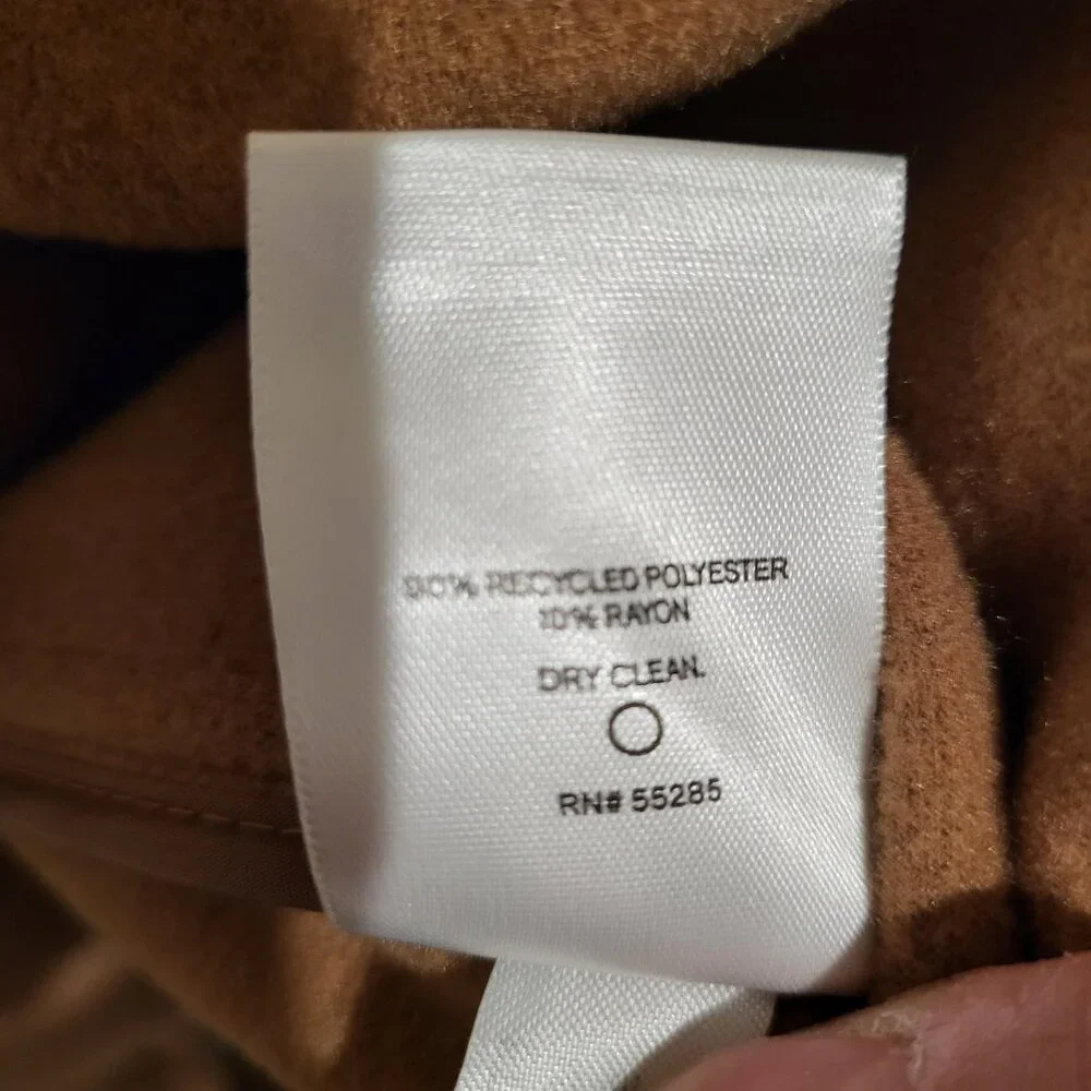 New Express wool poncho coat in BUTTERSCOTCH:M/L - Picture 2 of 10